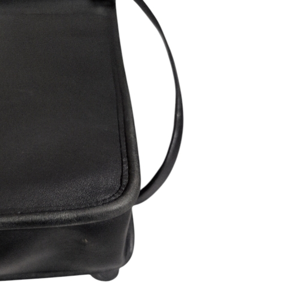 Coach Y2K Vintage Willis Black With Top Handle Brass Hardware Crossbody Bag 9927 - Picture 5 of 13